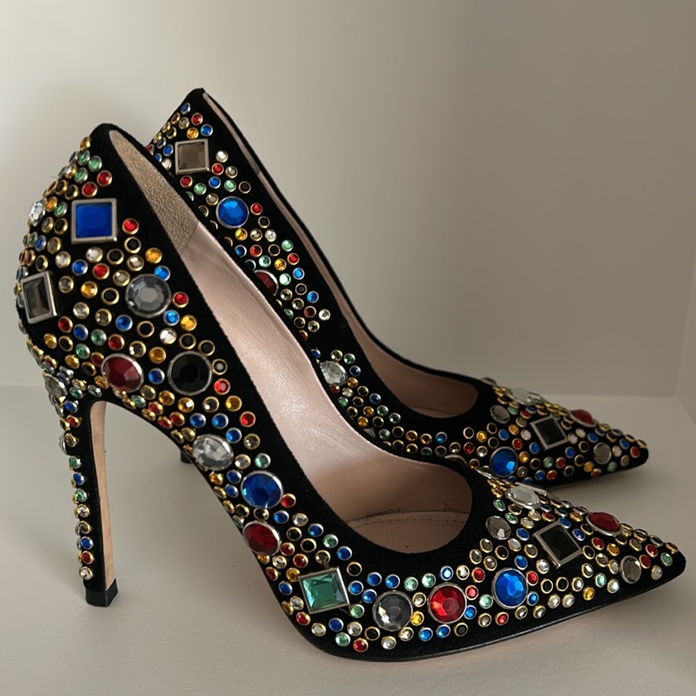 Authentic MIU MIU Crystal Jeweled Embellished Heels - Picture 9 of 15